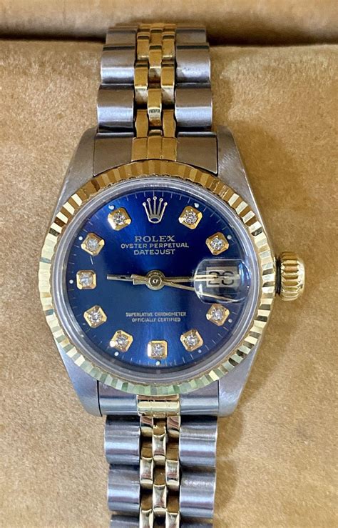 rolex oyster perpetual women's blue|rolex oyster perpetual date price.